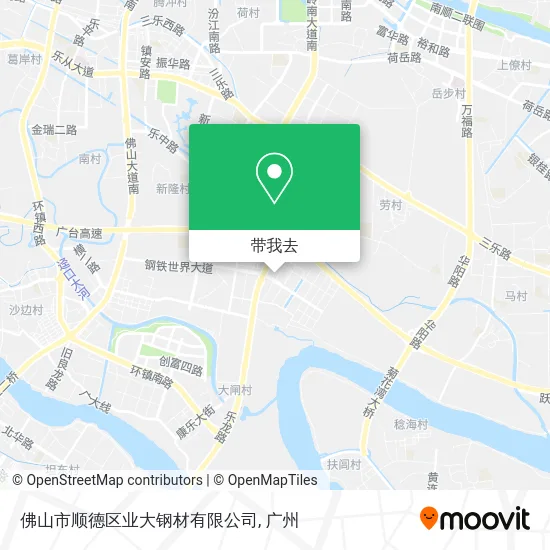 佛山市顺德区业大钢材有限公司地图