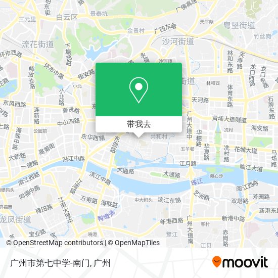 广州市第七中学-南门地图