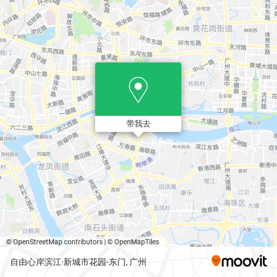 自由心岸滨江·新城市花园-东门地图