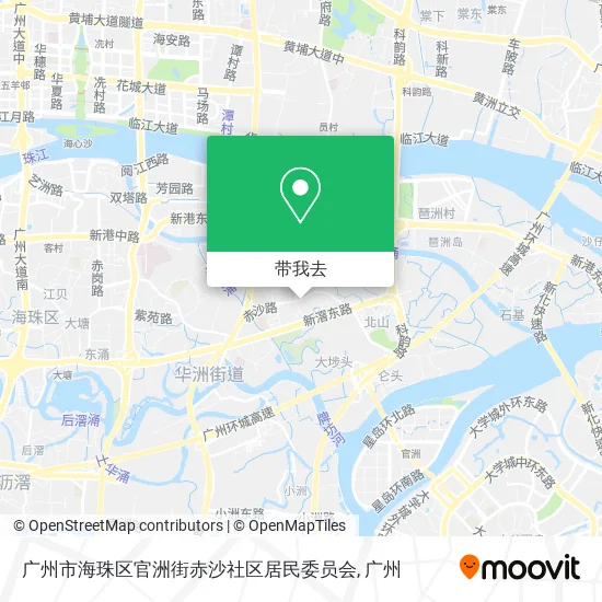 广州市海珠区官洲街赤沙社区居民委员会地图