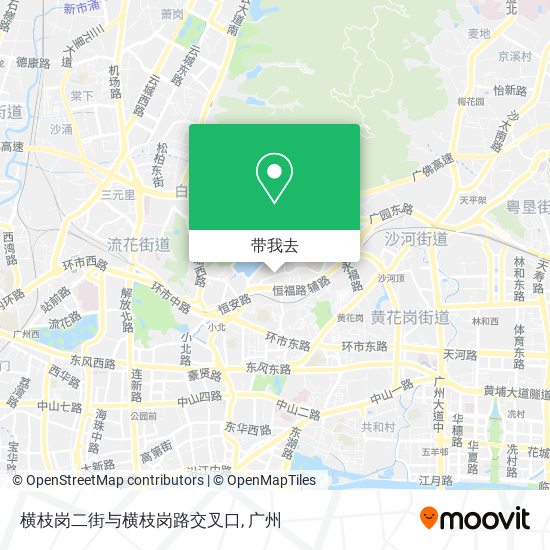 横枝岗二街与横枝岗路交叉口地图