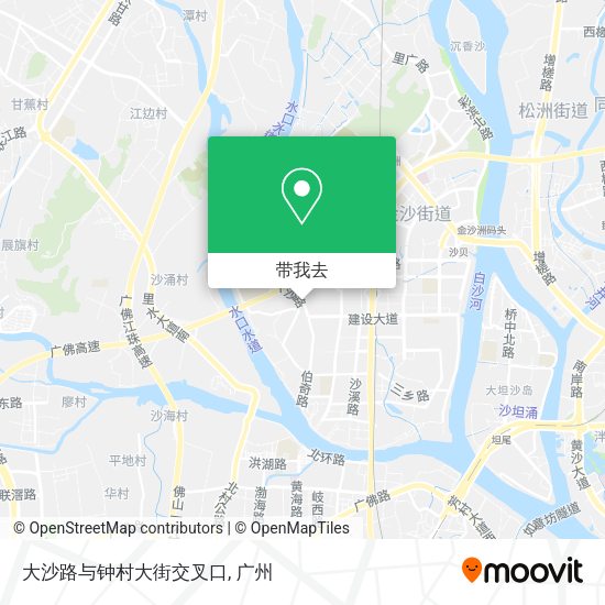 大沙路与钟村大街交叉口地图
