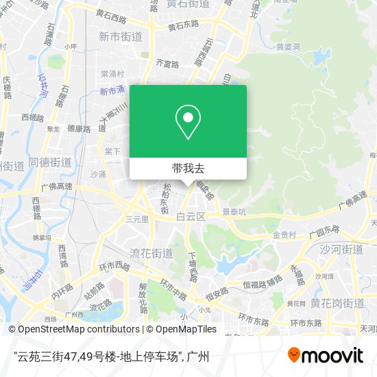 "云苑三街47,49号楼-地上停车场"地图
