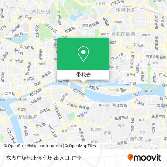 东湖广场地上停车场-出入口地图