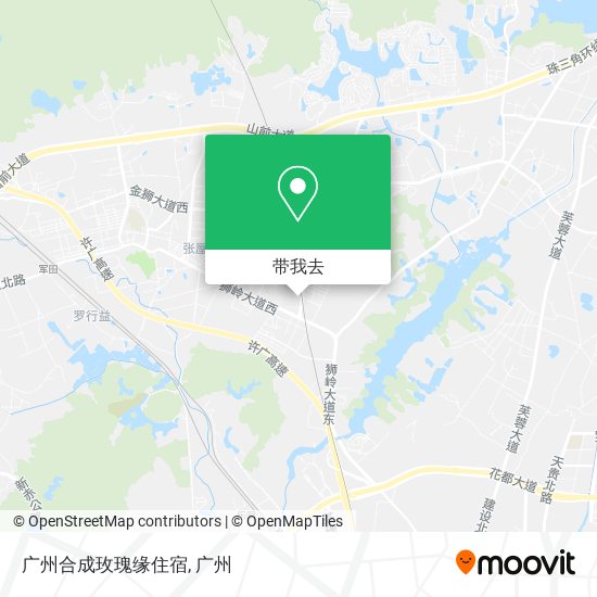 广州合成玫瑰缘住宿地图
