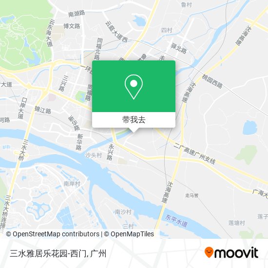 三水雅居乐花园-西门地图