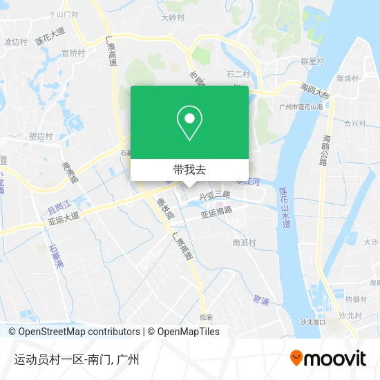 运动员村一区-南门地图