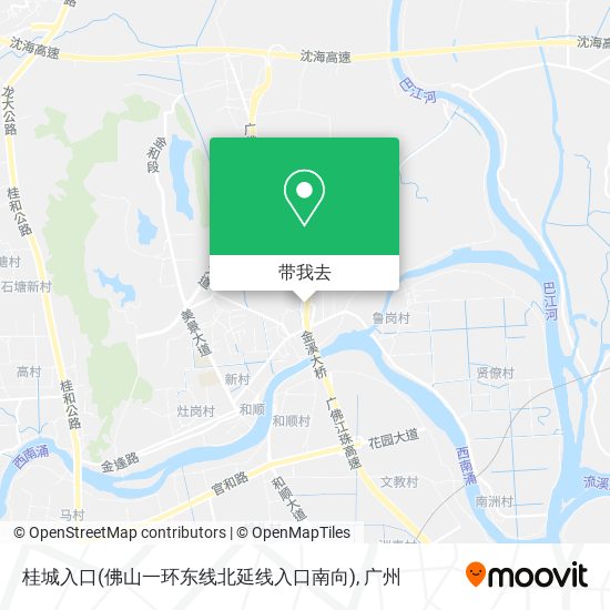 桂城入口(佛山一环东线北延线入口南向)地图