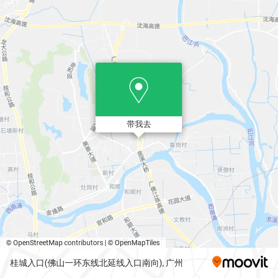 桂城入口(佛山一环东线北延线入口南向)地图