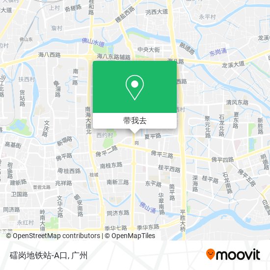 礌岗地铁站-A口地图