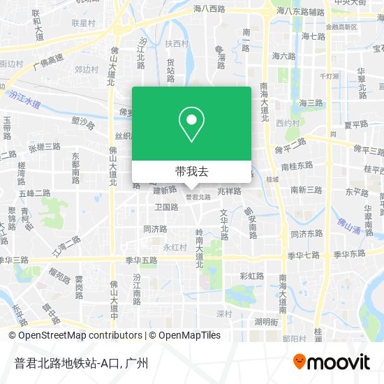 普君北路地铁站-A口地图