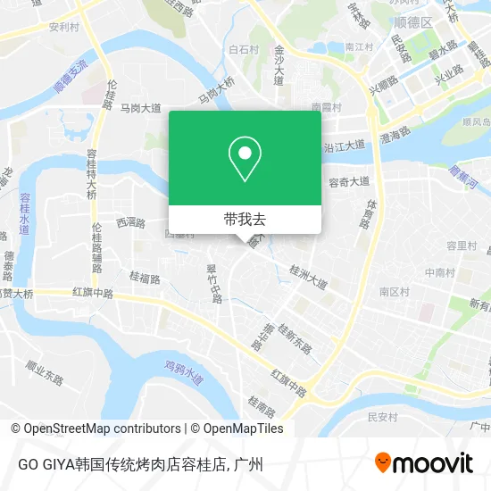 GO GIYA韩国传统烤肉店容桂店地图