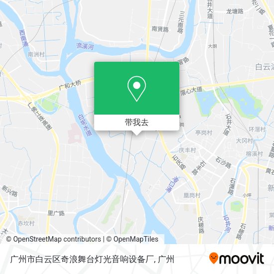 广州市白云区奇浪舞台灯光音响设备厂地图