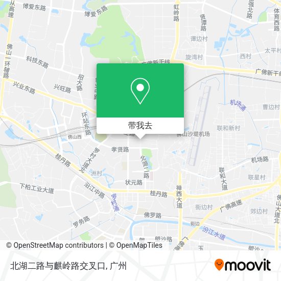 北湖二路与麒岭路交叉口地图