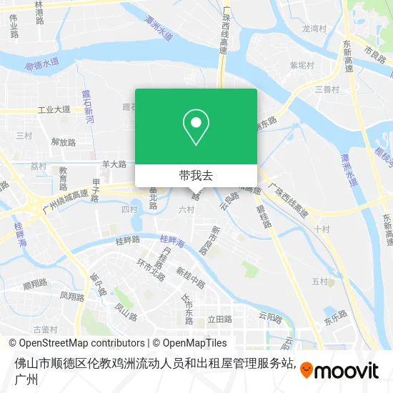 佛山市顺德区伦教鸡洲流动人员和出租屋管理服务站地图