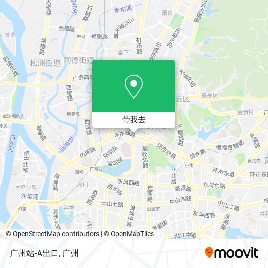 广州站-A出口地图