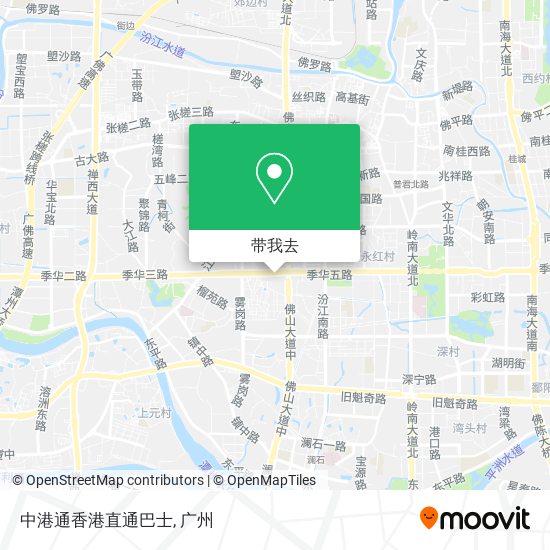 中港通香港直通巴士地图