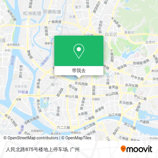 人民北路875号楼地上停车场地图