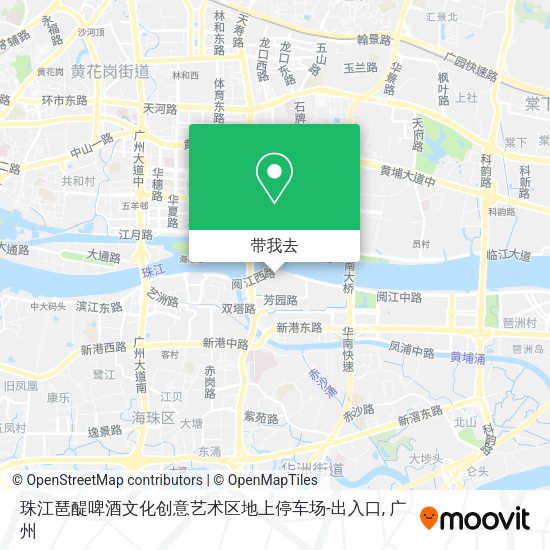 珠江琶醍啤酒文化创意艺术区地上停车场-出入口地图