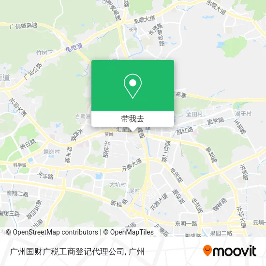 广州国财广税工商登记代理公司地图
