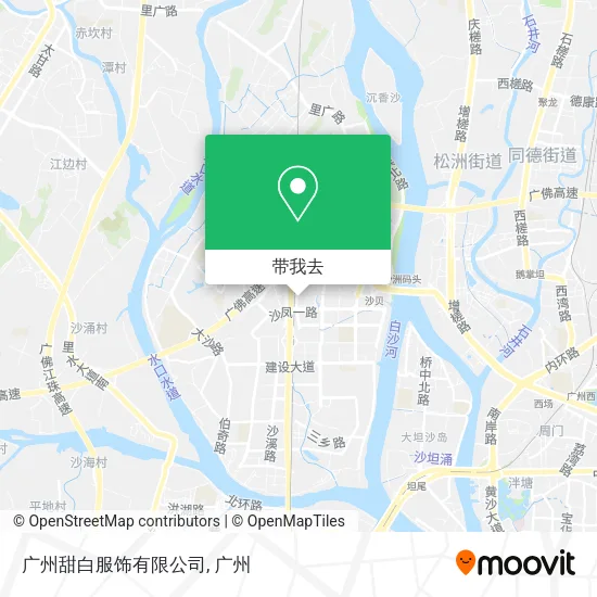 广州甜白服饰有限公司地图