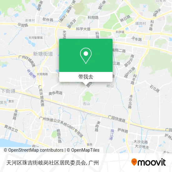 天河区珠吉街岐岗社区居民委员会地图