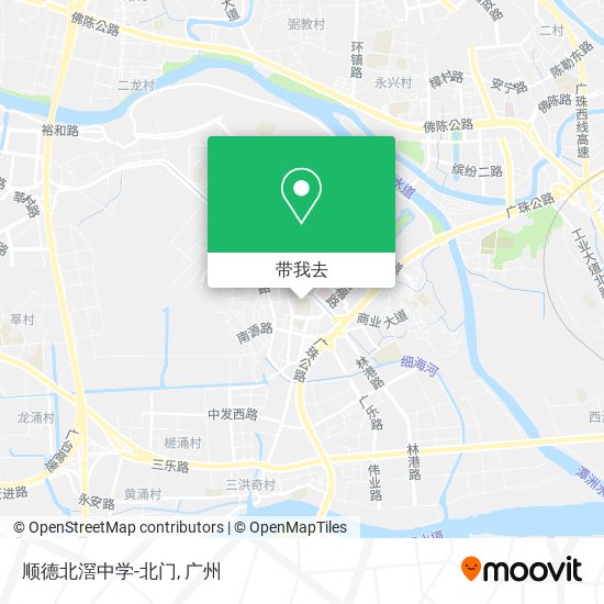 顺德北滘中学-北门地图