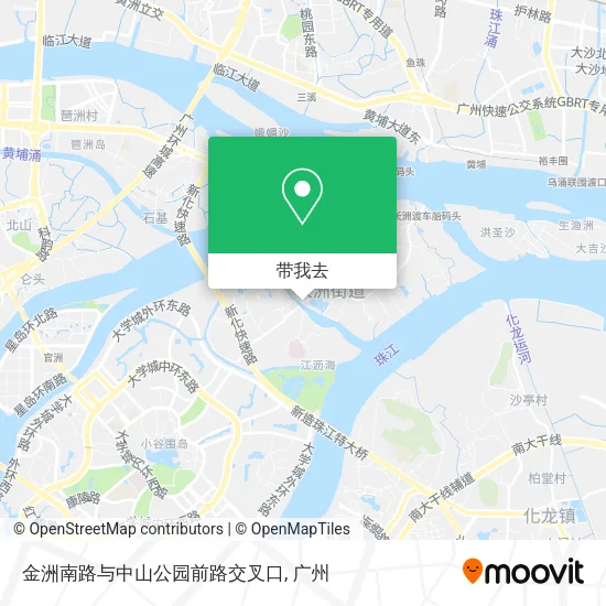 金洲南路与中山公园前路交叉口地图