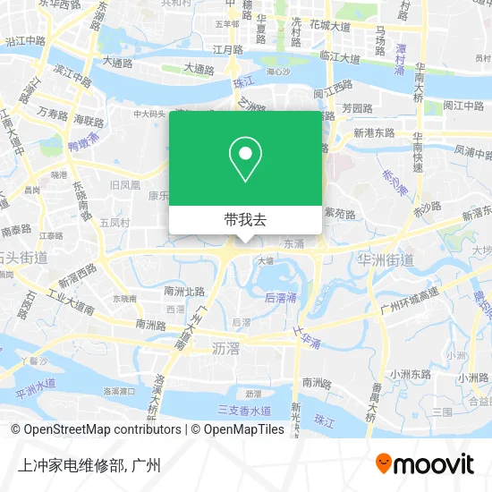 上冲家电维修部地图