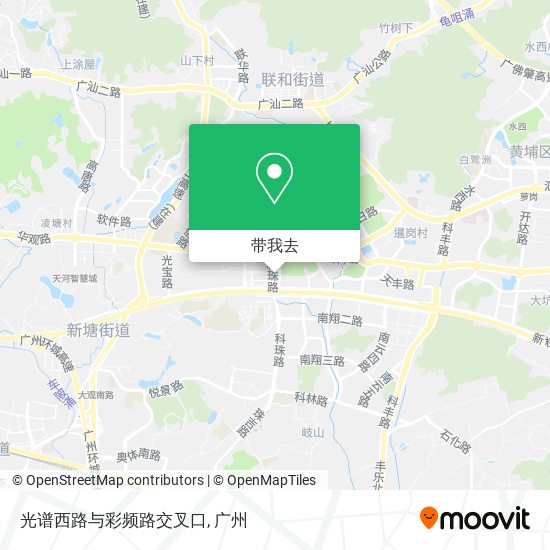光谱西路与彩频路交叉口地图