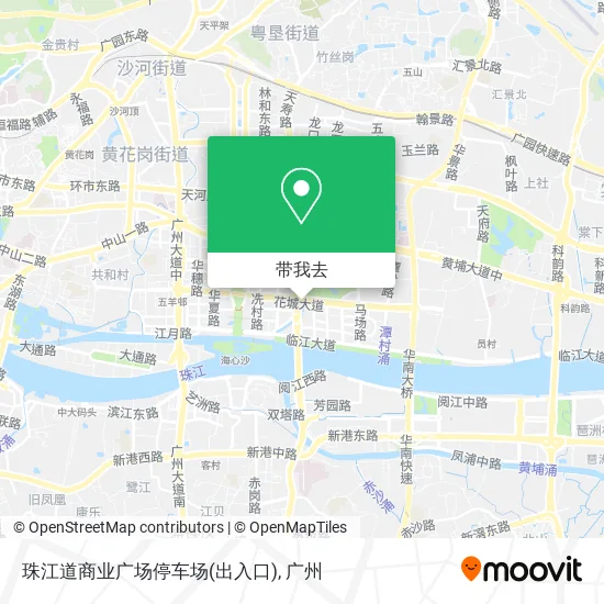 珠江道商业广场停车场(出入口)地图