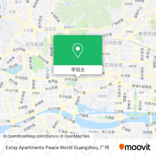 Estay Apartments Peace World Guangzhou地图