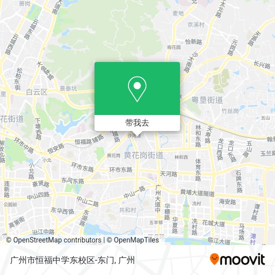 广州市恒福中学东校区-东门地图