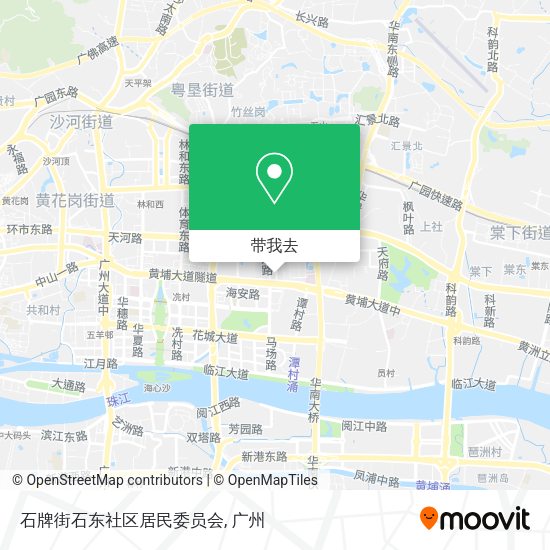 石牌街石东社区居民委员会地图