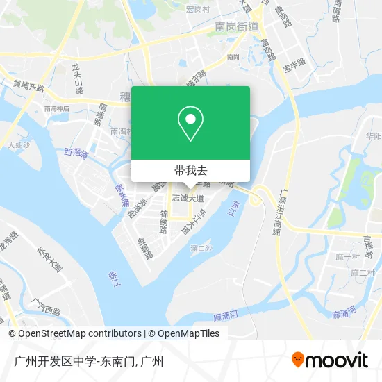 广州开发区中学-东南门地图