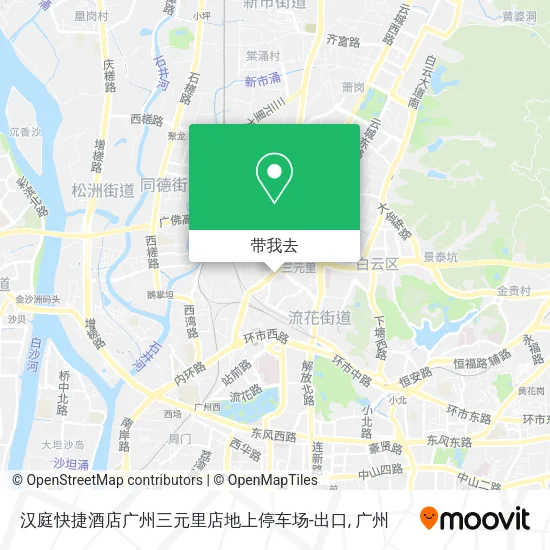 汉庭快捷酒店广州三元里店地上停车场-出口地图