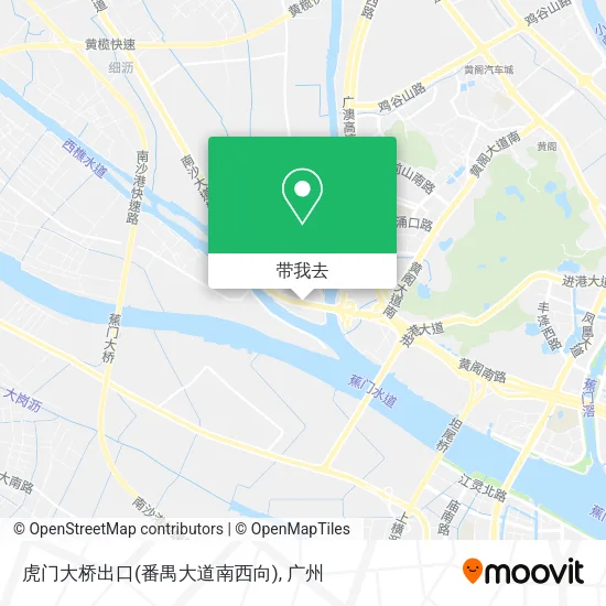 虎门大桥出口(番禺大道南西向)地图