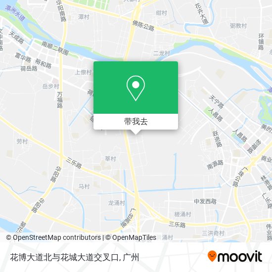 花博大道北与花城大道交叉口地图