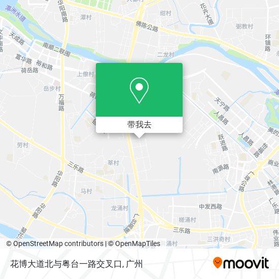 花博大道北与粤台一路交叉口地图