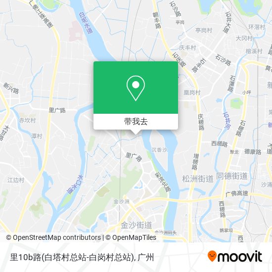 里10b路(白塔村总站-白岗村总站)地图