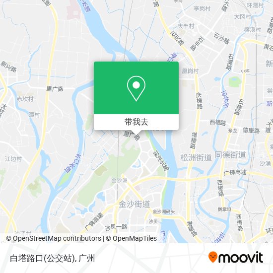 白塔路口(公交站)地图