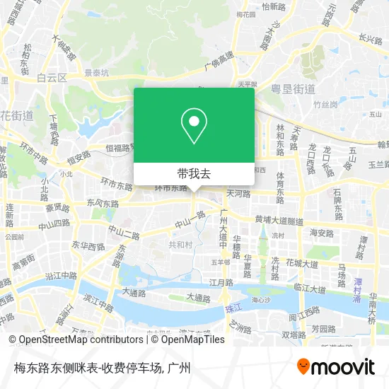 梅东路东侧咪表-收费停车场地图