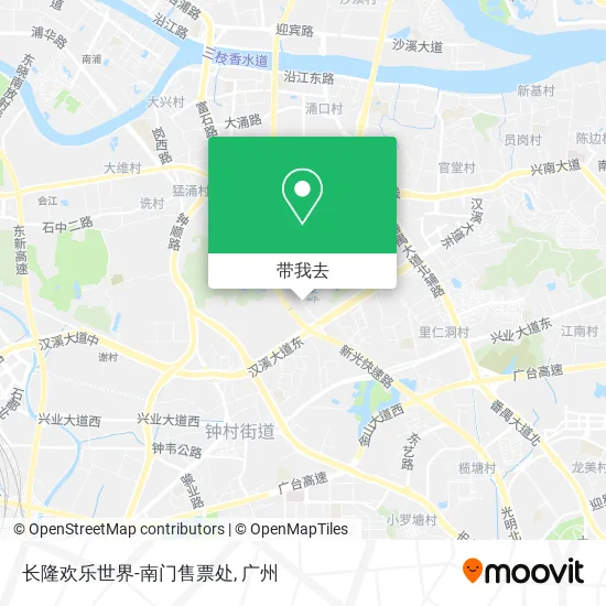 长隆欢乐世界-南门售票处地图