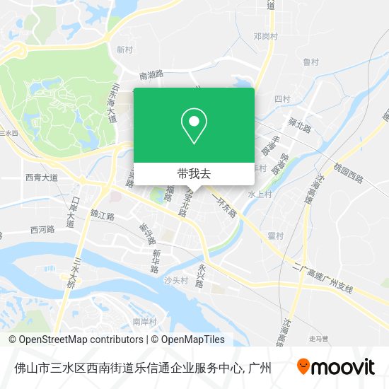 佛山市三水区西南街道乐信通企业服务中心地图