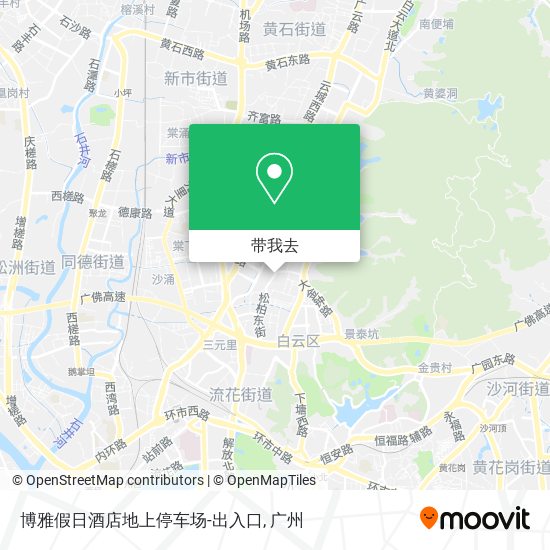 博雅假日酒店地上停车场-出入口地图