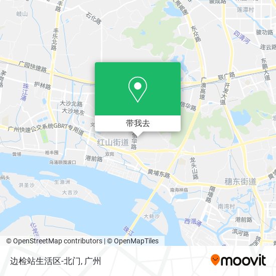 边检站生活区-北门地图