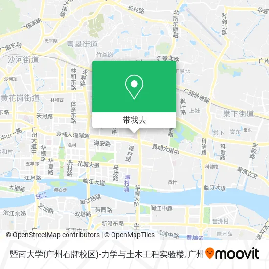 暨南大学(广州石牌校区)-力学与土木工程实验楼地图