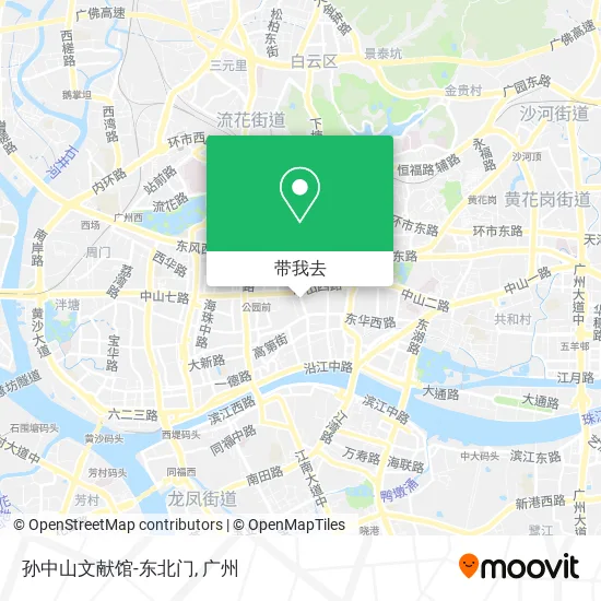 孙中山文献馆-东北门地图