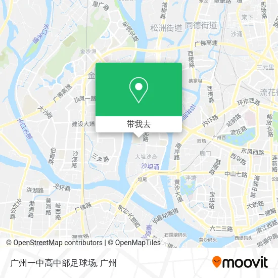 广州一中高中部足球场地图