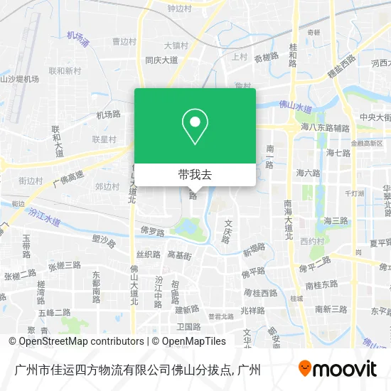 广州市佳运四方物流有限公司佛山分拔点地图